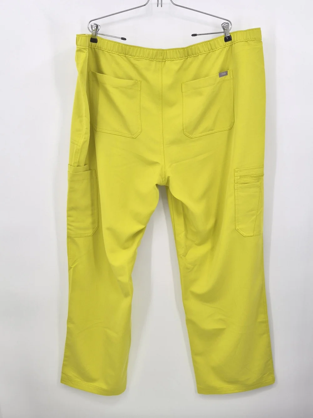 Figs Cairo Cargo Scrub Pants Neon Gray Drawstring 5XLT Straight Leg